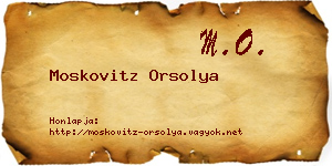Moskovitz Orsolya névjegykártya